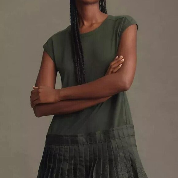 Daily Practice by Anthropologie Solid Set Mini Dress Embroidered XS NEW 274100 - Picture 2 of 8